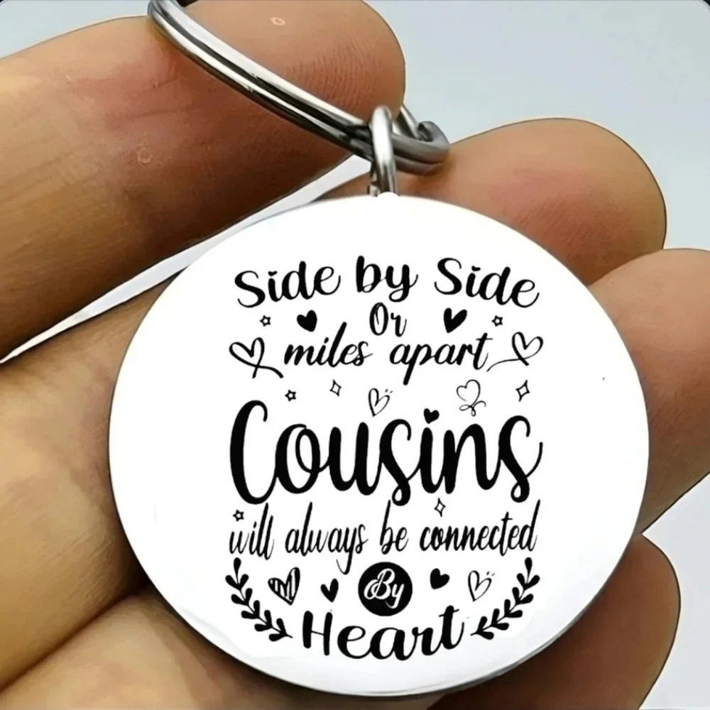 Cousins are always connected by heart hot Keychain